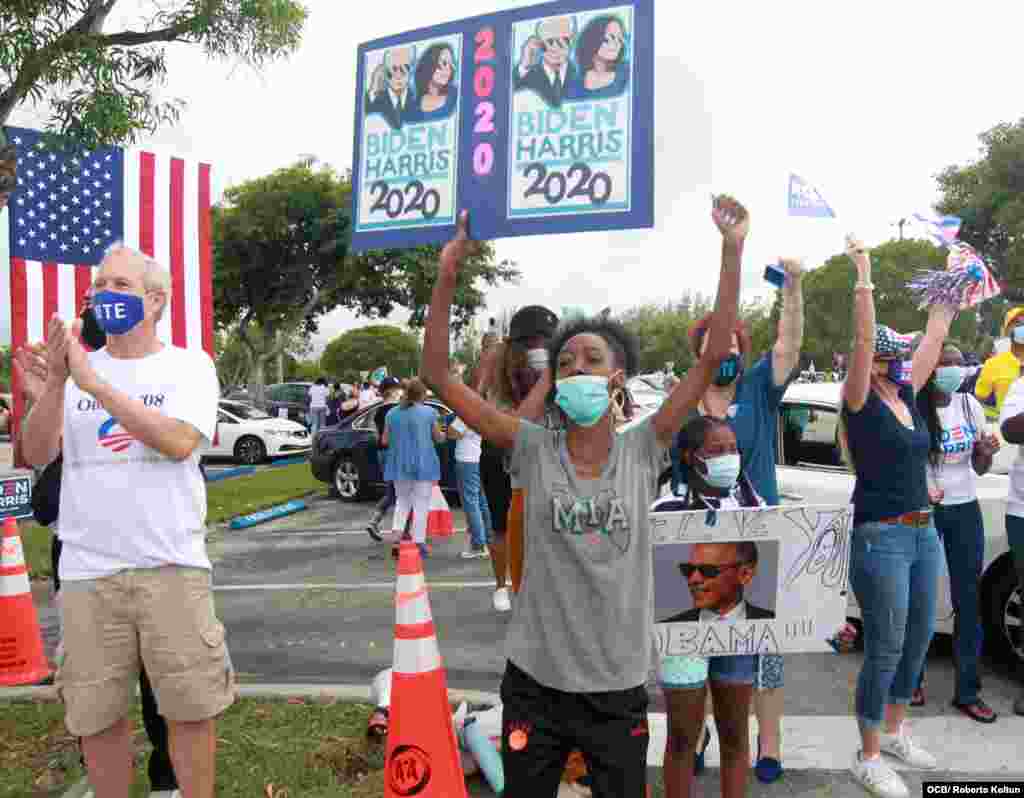 Visita del Ex Presidente Barak Obama a la FIU North Campus apoyo al candidato Joe Biden.