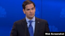 Marco Rubio durante el debate.