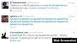 Alguien ha puesto en circulación el hash tag #YoaniYcia, en relación con las habituales acusaciones contra la bloguera de ser agente de la CIA.