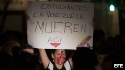 Protestas en Chile contra la represión en Venezuela.